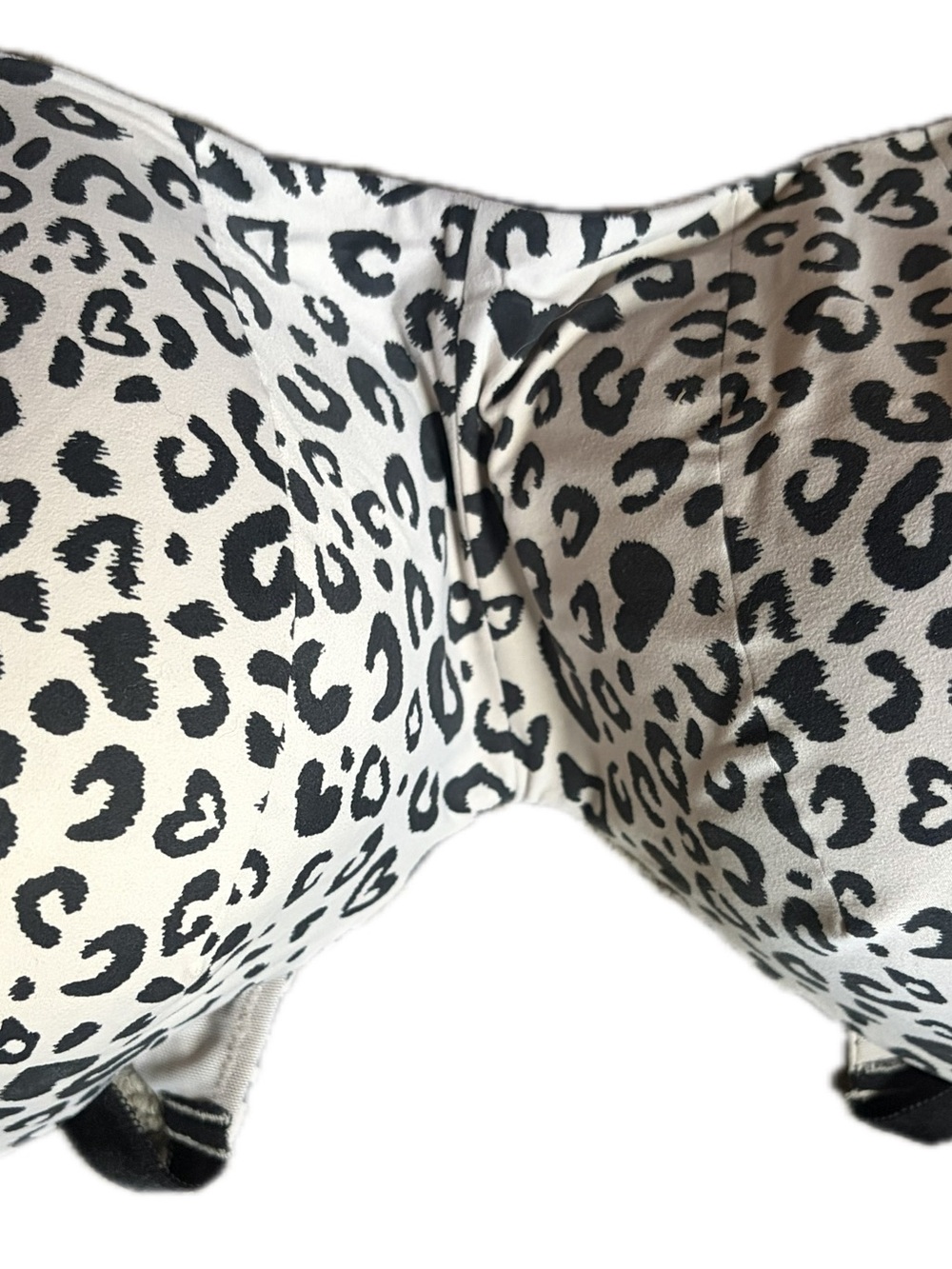 Leopard Print Push-Up Bra - Black and White